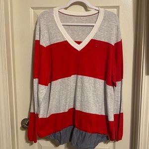 Tommy Hilfiger rugby twofer sweater top, XXL